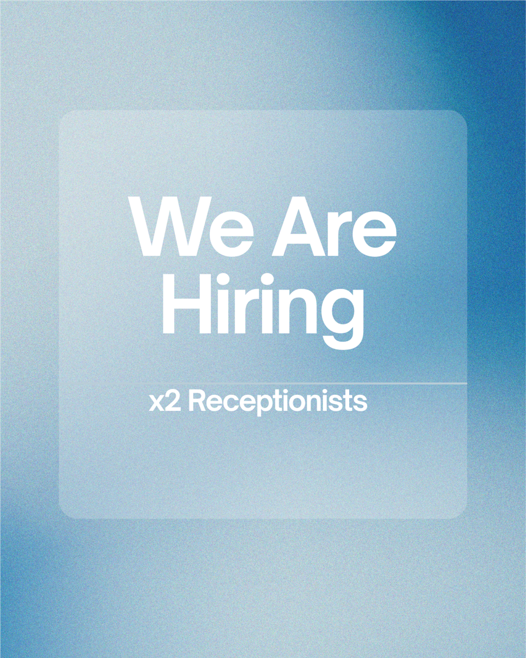 We are hiring poster
